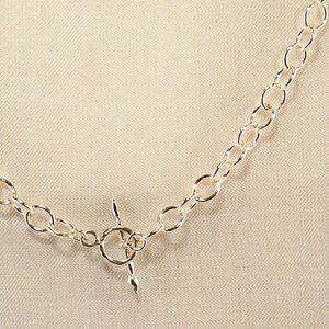 New Round Single link Silver Necklace